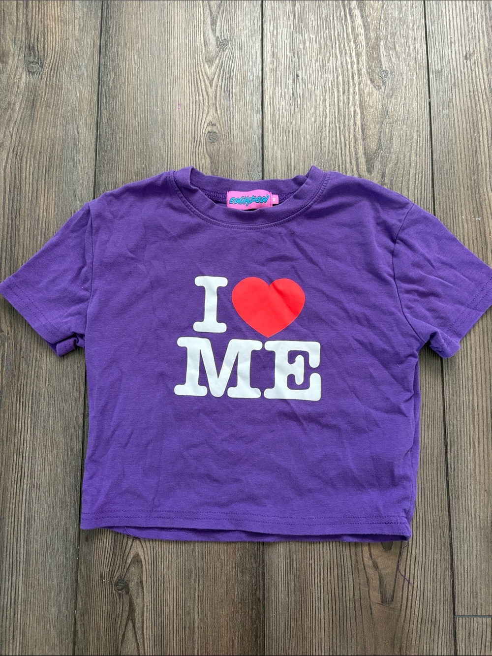 Edikted Purple "I ♥ ME" Graphic Tee